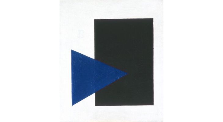 Suprematist Composition (Blue Triangle and Black Rectangle) Kazimir Malevich